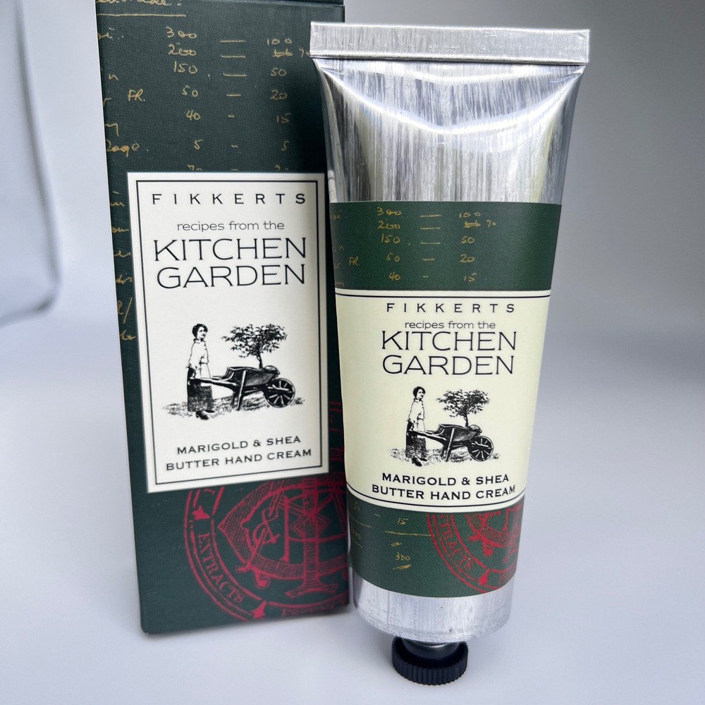 Fikkerts Kitchen Garden Marigold & Shea Butter Hand Cream 75ml 2.5oz England New
